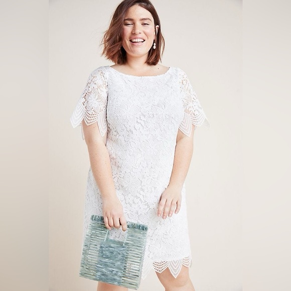 Anthropologie Charleston Lace Mini Dress Size 6 with Lining 100% Polyester - Picture 4 of 12